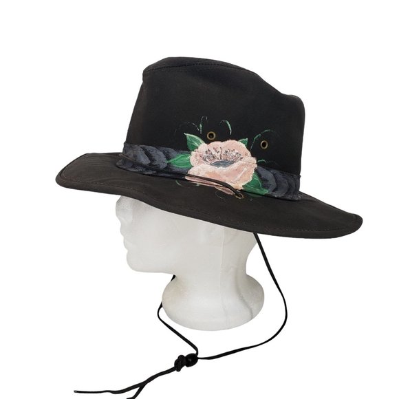 Hatquarters Accessories - Hatquarters USA By Henschel Women's Cotton Canvas Floral Design Hat Large